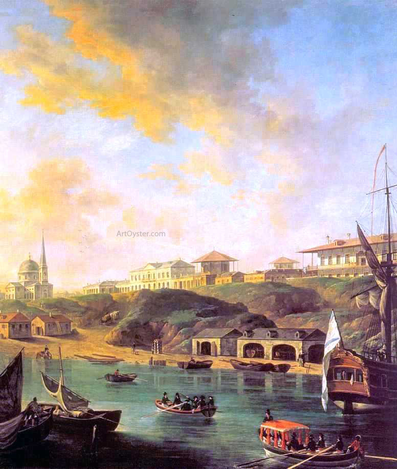  Fedor Yakovlevich Alekseev View of the town Nikolaev - Canvas Print