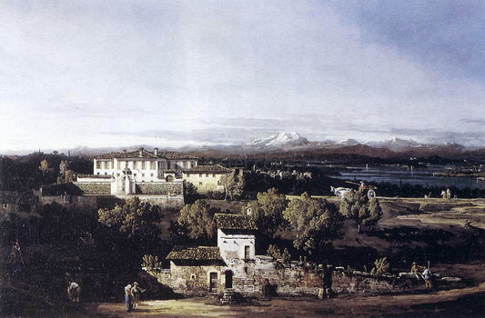  Bernardo Bellotto View of the Villa Cagnola at Gazzada near Varese - Canvas Print