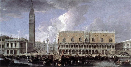  Luca Carlevaris View of the Wharf from the Bacino di San Marco - Canvas Print