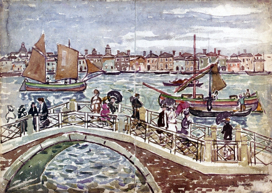  Maurice Prendergast View of Venice (also known as Giudecca from The Zattere) - Canvas Print