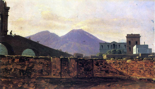  Gustaf Soderberg View of Vesuvius from the Bridge of St. Januarius, Naples - Canvas Print