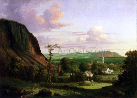  George Henry Durrie View of Westville - Canvas Print