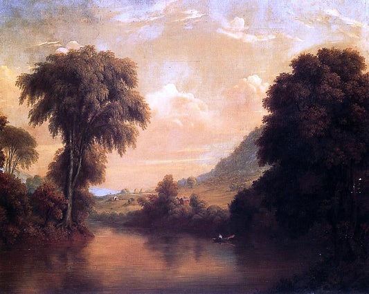  Manneville D Brown View on Mohawk from Morris' Bridge - Canvas Print