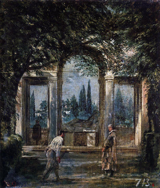  Diego Velazquez Villa Medici in Rome (also known as Pavillon of Ariadne) - Canvas Print