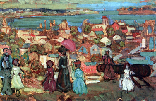  Maurice Prendergast Village by the Sea - Canvas Print