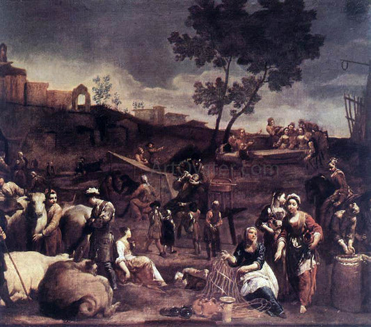  Giuseppe Maria Crespi Village Fair - Canvas Print