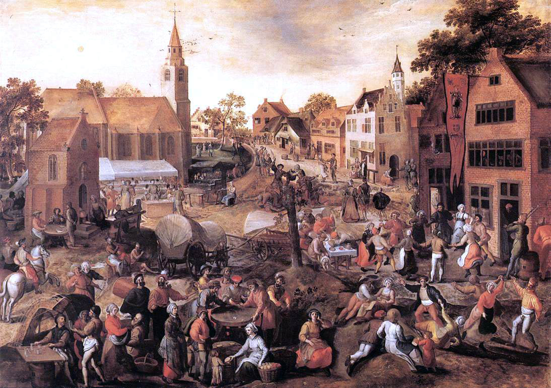  Gillis Mostaert Village Feast - Canvas Print