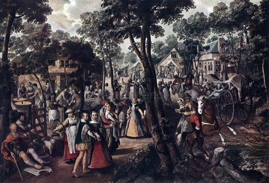  Joachim Beuckelaer Village Feast - Canvas Print