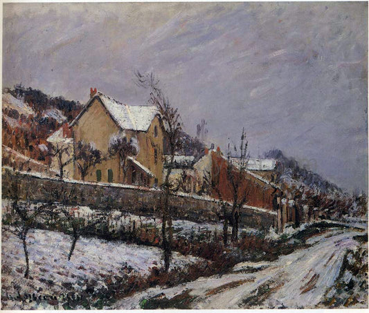  Gustave Loiseau Village in Snow - Canvas Print