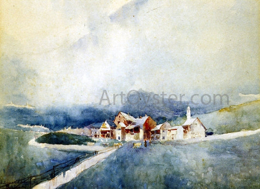  Paolo Sala Village in the Valley - Canvas Print
