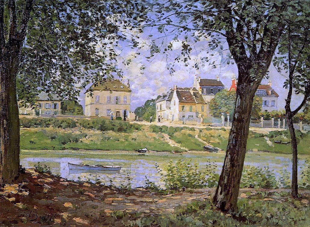 Alfred Sisley Village on the Banks of the Seine (also known as Villeneuve-la-Garenne) - Canvas Print