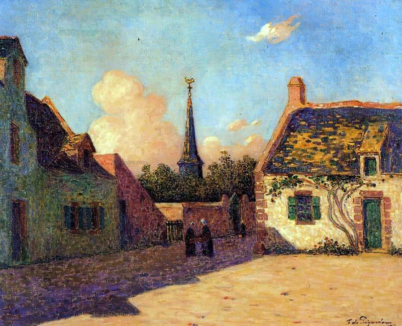  Ferdinand Du Puigaudeau Village Plaza - Canvas Print