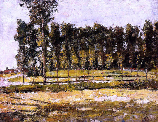  Lesser Ury Village Road at the Edge of the Forest - Canvas Print