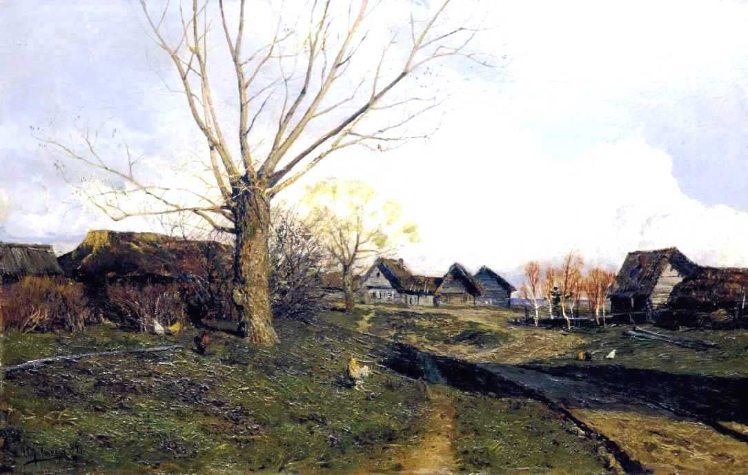  Isaac Ilich Levitan Village Savvinskaya near Zvenigorod - Canvas Print