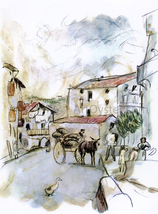  Jules Pascin Village Scene - Canvas Print