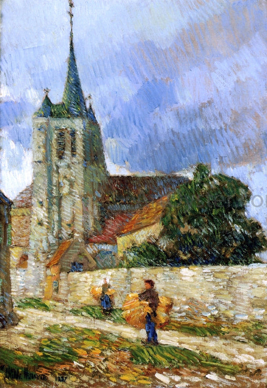  Frederick Childe Hassam Village Scene, Breton - Canvas Print