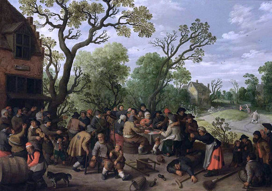  Joost Cornelisz Droochsloot Village Scene - Canvas Print