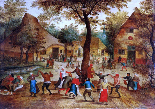  The Younger Pieter Bruegel Village Scene with Dance around the May Pole - Canvas Print