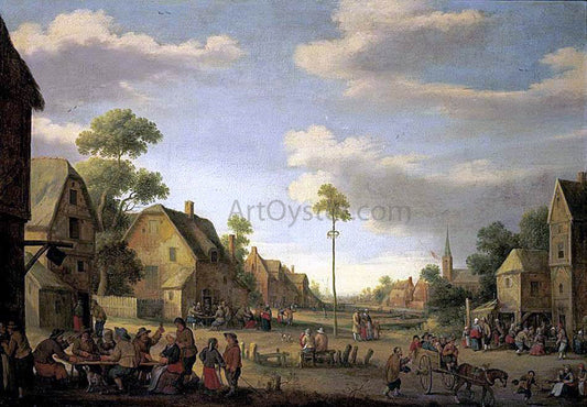  Joost Cornelisz Droochsloot Village Street - Canvas Print