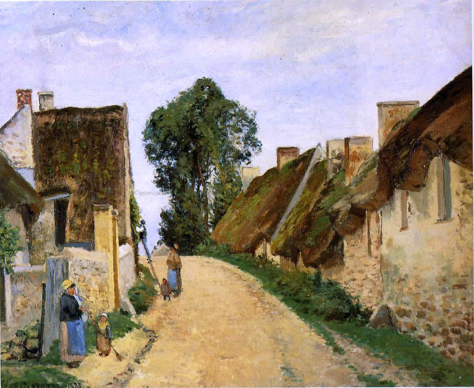  Camille Pissarro A Village Street, Auvers-sur-Oise - Canvas Print