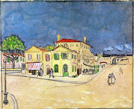  Vincent Van Gogh Vincent's House in Arles (also known as The Yellow House) - Canvas Print