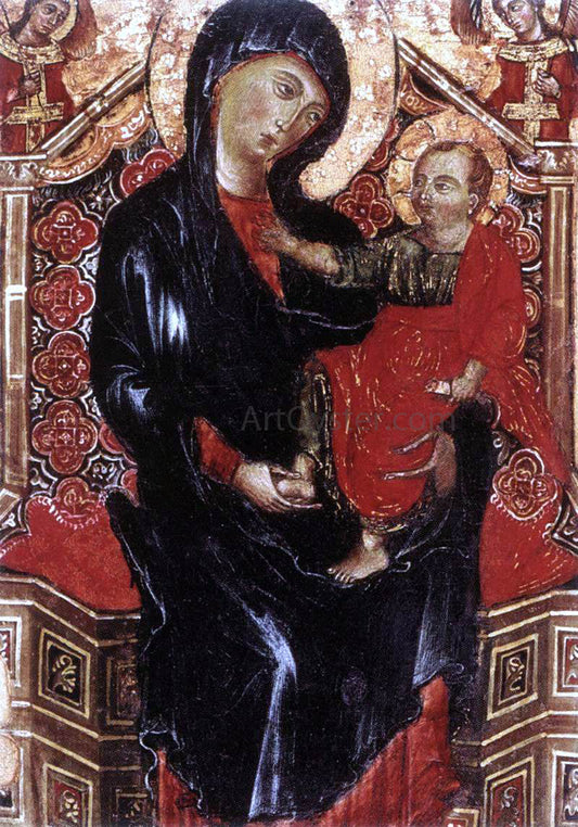 Deodato Di Orlandi Virgin and Child Enthroned between Two Archangels (detail) - Canvas Print