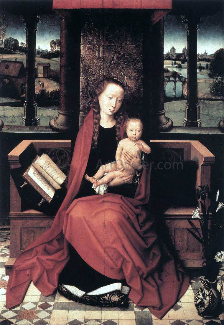  Hans Memling Virgin and Child Enthroned - Canvas Print