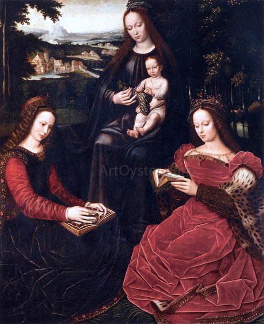  Ambrosius Benson Virgin and Child with Saints - Canvas Print