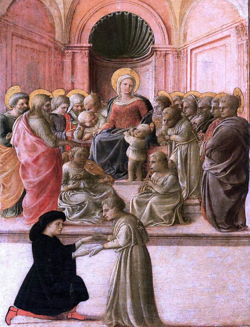  Fra Filippo Lippi Virgin and Child with Saints, Angels, and a Donor - Canvas Print
