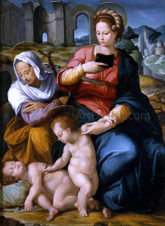  Jacopino Del Conte Virgin and Child with St Elizabeth and the Infant Baptist - Canvas Print