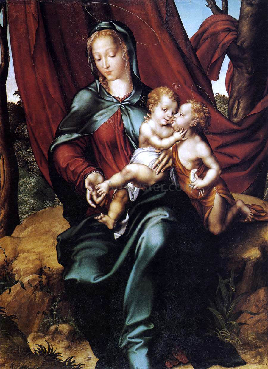  Luis De Morales Virgin and Child with the Infant St John the Baptist - Canvas Print