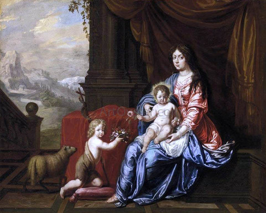 Victor Honore Janssens Virgin with Child and the Infant St John the Baptist - Canvas Print