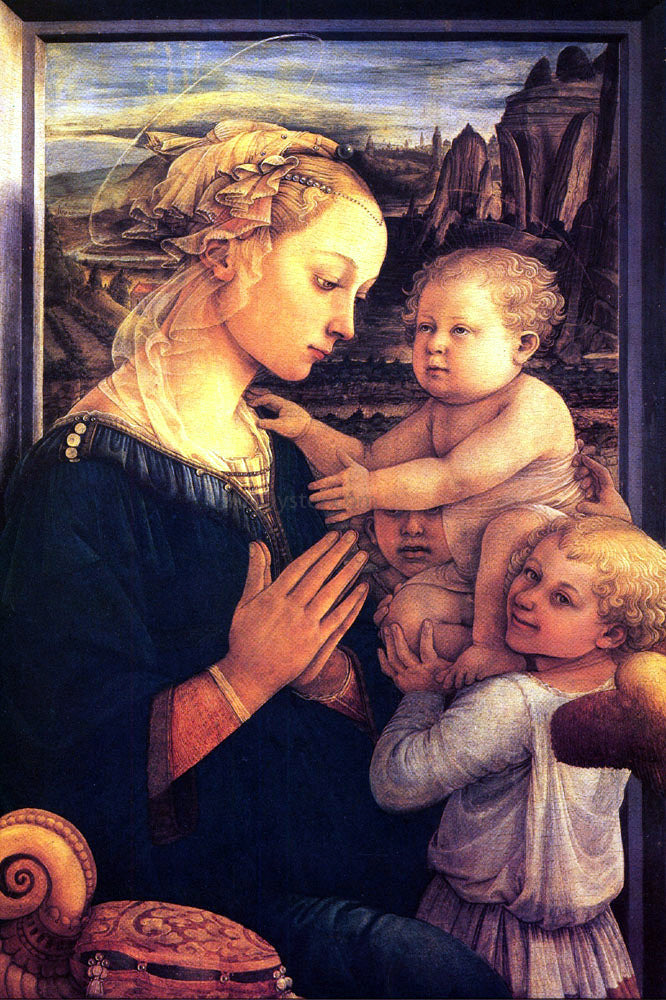  Filippino Lippi Virgin with Children - Canvas Print