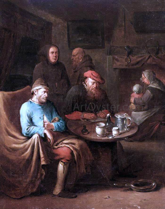  The Younger Egbert Van  Heemskerck Visit of the Doctor - Canvas Print