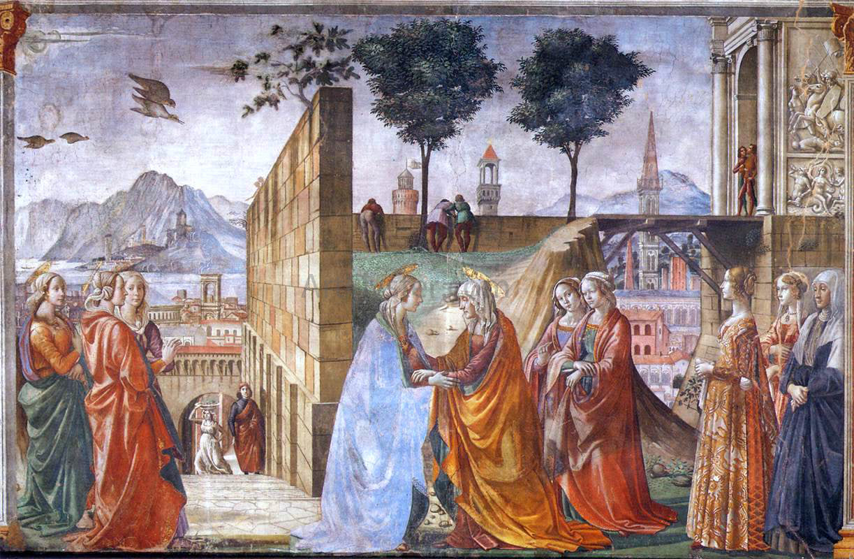  Domenico Ghirlandaio Visitation - Canvas Print