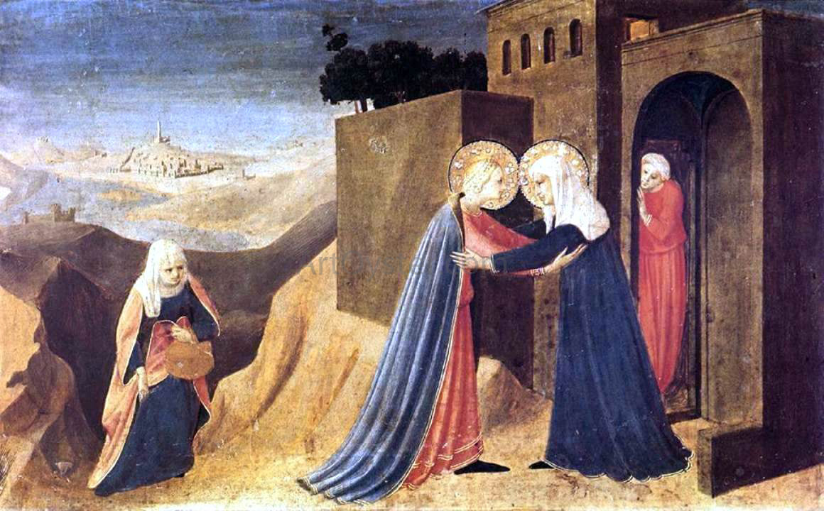  Fra Angelico Visitation (The Cortona Altarpiece) - Canvas Print