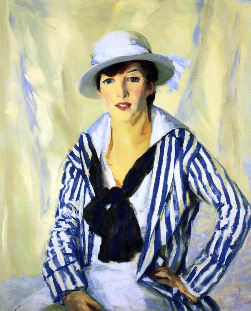  Robert Henri Viv in Blue Stripe - Canvas Print