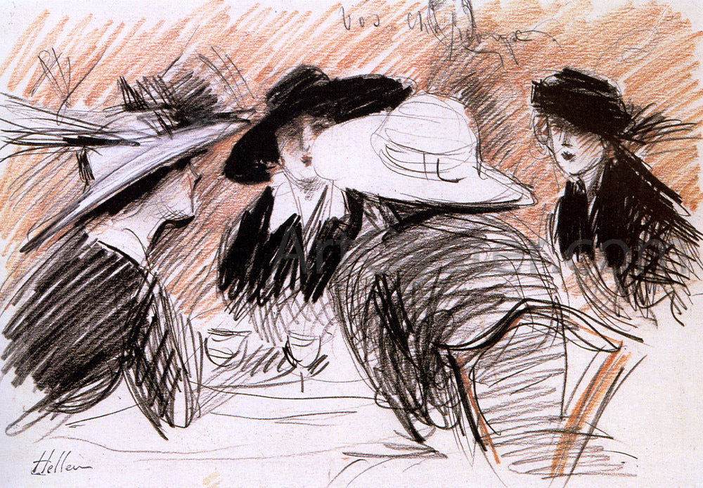  Paul Cesar Helleu Vos Chapeaux - Canvas Print