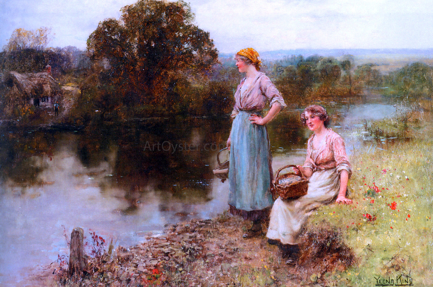 Henry Yeend King Waiting for the Ferryman - Canvas Print