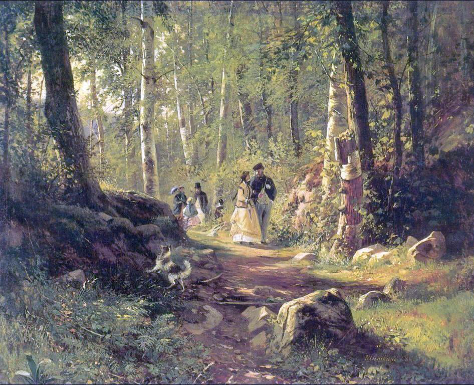  Ivan Ivanovich Shishkin Walk in a Forest - Canvas Print