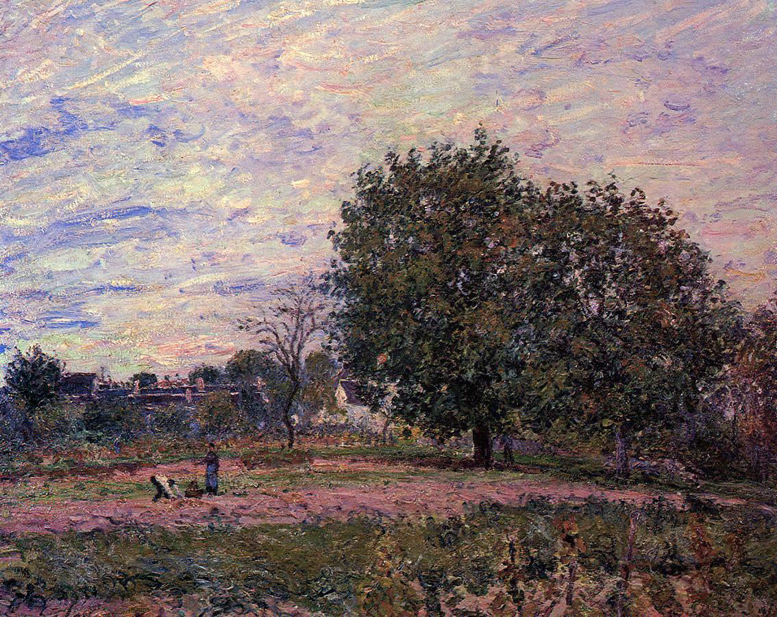  Alfred Sisley Walnut Trees, Sunset - Early Days of October - Canvas Print