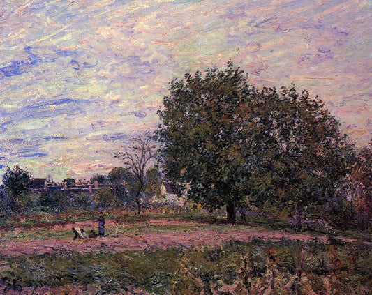  Alfred Sisley Walnut Trees, Sunset - Early Days of October - Canvas Print
