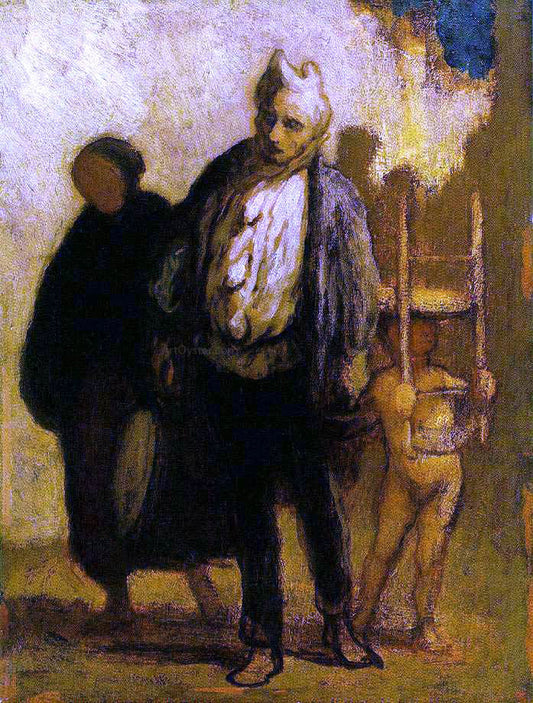  Honore Daumier Wandering Saltimbanques - Canvas Print