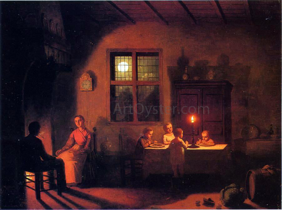  Johann Mongles Culverhouse Warmth of the Hearth - Canvas Print