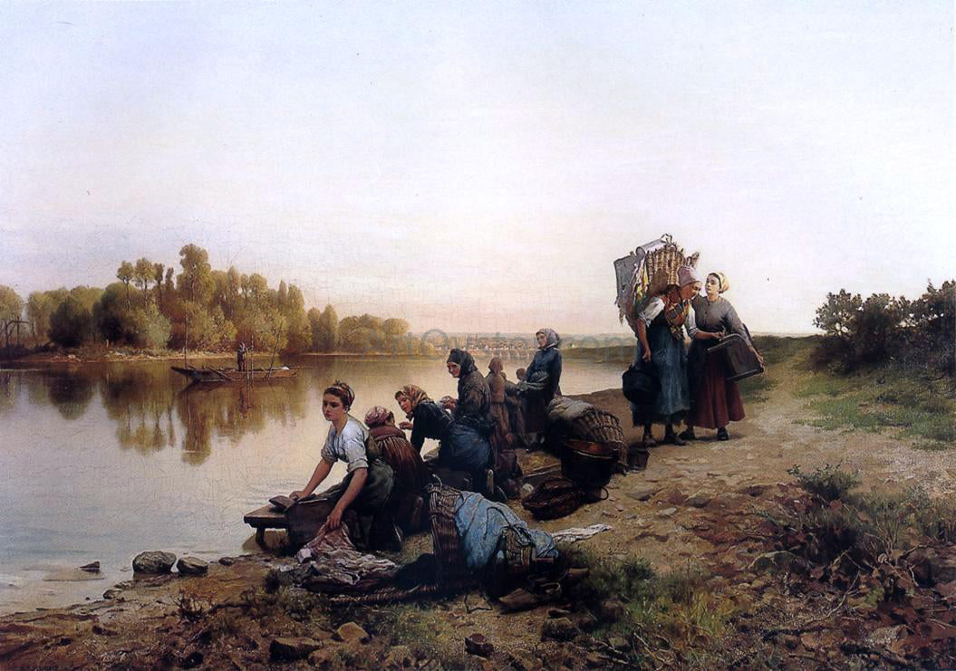  Daniel Ridgway Knight Wash Day - Canvas Print