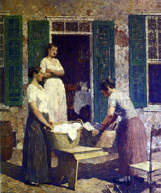  Robert Spencer Washday - Canvas Print