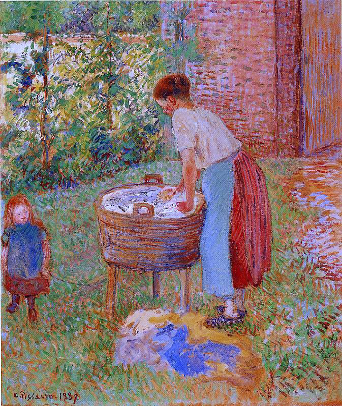  Camille Pissarro Washerwoman, Eragny - Canvas Print