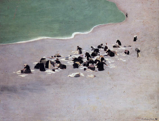 Felix Vallotton Washerwomen at Etretat (also known as Woman Drying Laundry on the Beach) - Canvas Print