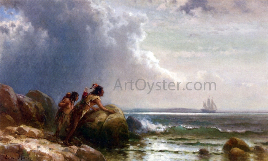  Edward Moran Watching Henry Hudson Enter New York Bay - Canvas Print