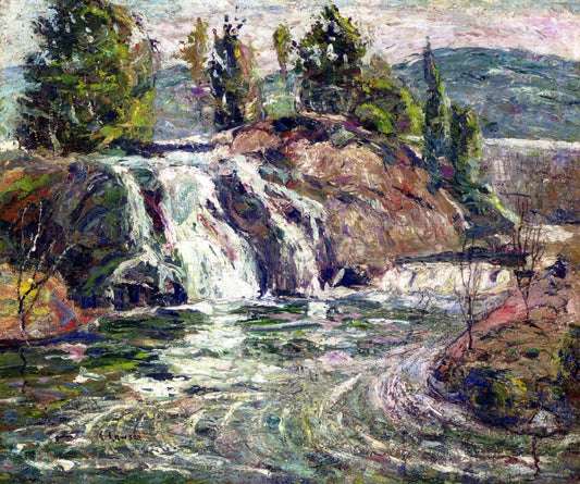  Ernest Lawson A Waterfall - Canvas Print
